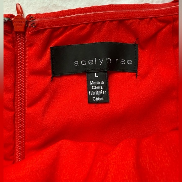 Adelyn Rae Red Rozina Woven Strapless Bow Top Large - Picture 7 of 11